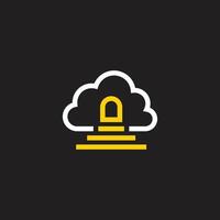 cloud sky gate ladder symbol vector