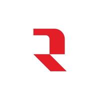 letter r very simple design geometric symbol logo vector