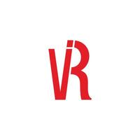letters vir simple linked symbol logo vector