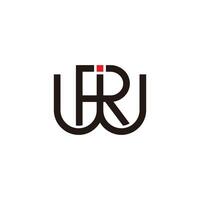letters wri simple geometric lines dot logo vector