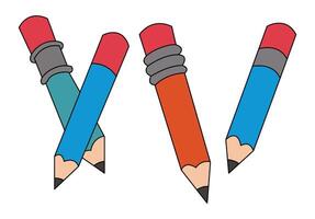 Pencils isolated on a white background vector