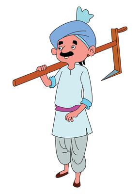 Farmer isolated on a white background