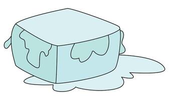 Ice isolated on a white background vector