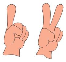 Hand isolated on a white background vector