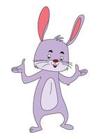 Happy rabbit isolated on white background vector