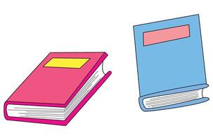 Reading books isolated on a white background vector