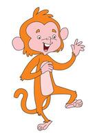 Cute monkey cartoon vecto vector