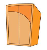 Wardrobe isolated on a white background vector