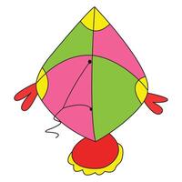Kite isolated on a white background vector