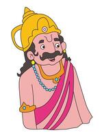 King Ravana isolated on a white background vector