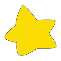 A yellow star isolated on a white background vector