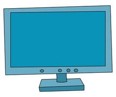 Monitar isolated on a white background vector