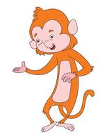 Cute Monkey Cartoon Character vector