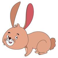 Happy rabbit isolated on a white background vector