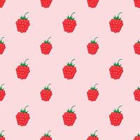 Seamless pattern with raspberry. illustration. vector