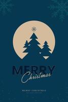 A premium greeting card banner concept design in , illustration of Merry Christmas and happy New Year on blue background, The elegant concept of luxury snow flake element vector
