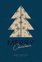 Elegant concept of luxury snow flake element for post card frame, a banner concept design in , illustration of Merry Christmas and happy New Year on blue background. vector