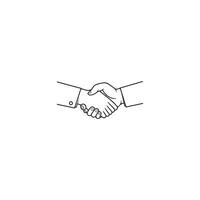 Hands shake icon. Black Hands shake icon on white background. vector