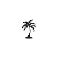 palm tree icon . Black palm tree icon on white background. illustration vector