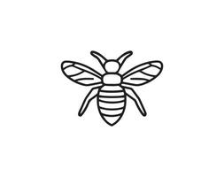 Bee icon. Black bee icon on white background. vector