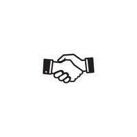 Hands shake icon. Black Hands shake icon on white background. vector