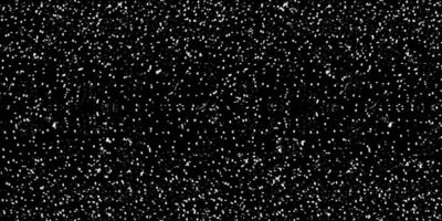 Background with thick falling snow on black background. Starry sky. illustration of space texture. Seamless pattern of white paint splashes on dark vector