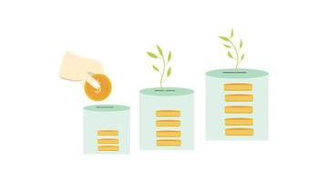 Investing in a bottle of money tree plants, symbolizing the growth of financial security and investment strategies vector