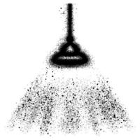 Light bulb icon with burning light drawn in graffiti style vector
