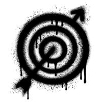 Target and arrow icon in graffiti style for business and advertising vector