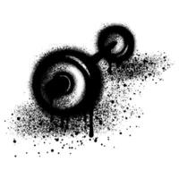 Spray Painted Graffiti weightlifting Sprayed isolated with a white background. vector