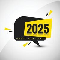 Modern 2025 new year invitation card background vector