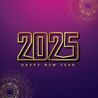 2025 new year holiday card in modern style text design vector