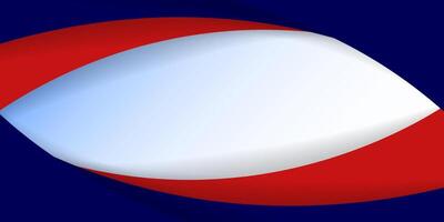 A red, white and blue background with a white oval vector
