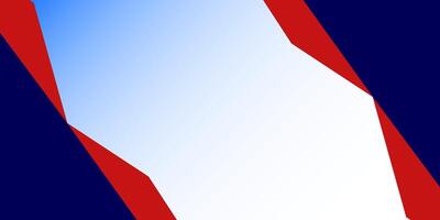A red and blue background with a white and blue triangle vector