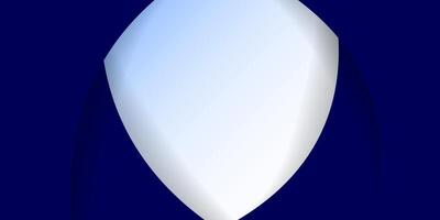 A blue and white abstract shape with a white outline vector