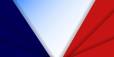 The flag of france with a red, white and blue background vector