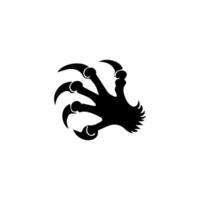 A black and white illustration of a claw vector