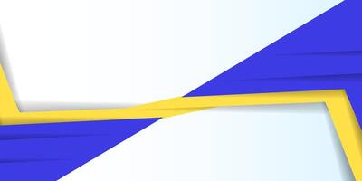 A blue and yellow background with a curved arrow vector