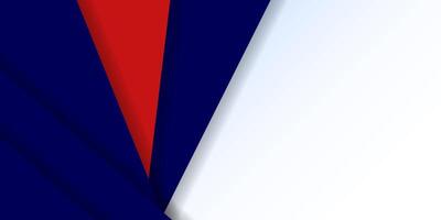 A red, white and blue background with a red triangle vector