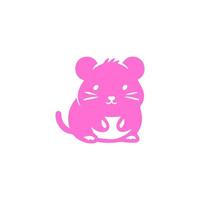 A pink mouse with a white background vector