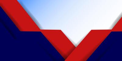 A red and blue triangle with a white arrow vector