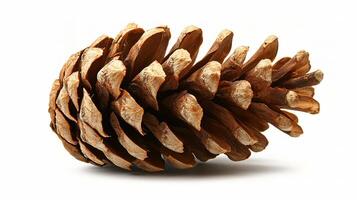 Isolated Pine Cone on White Background for Nature-themed Projects photo
