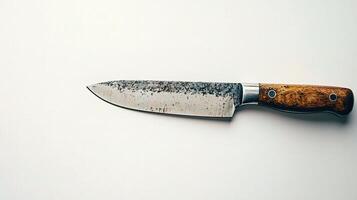 Isolated Kitchen Knife on White Background for Culinary Use photo