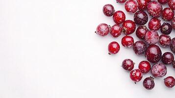 Fresh Shiny Berries Isolated on White Background for Design Use photo