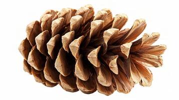 Isolated Pine Cone on a Clean White Background for Nature Use photo