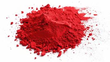 Vibrant Red Powder for Holi Festival Celebrations and Art Projects photo