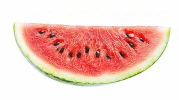 Fresh Watermelon Slice Isolated on White Background for Culinary Use photo