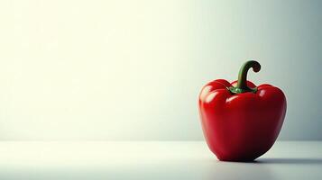 Fresh Red Pepper Isolated on White Background for Culinary Use photo