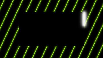 título marco antecedentes material con vistoso brillante neón diagonal líneas antecedentes y brillante líneas formando un cuadrado video