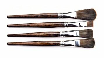 Professional Paint Brushes Set Isolated on White Background photo